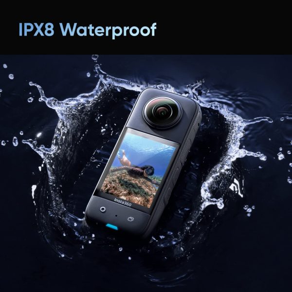 insta360 X3 Action Camera, 1/2" Sensor, 5.7K 360 Capture, Optical Zoom 3X, 72 MP 360 Photo, 4K Single Lens Mode, Black - Image 4