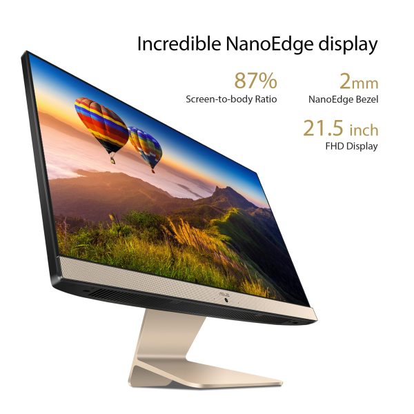 ASUS Vivo AiO V222, 4 core Intel Pentium Silver J5040, 21.5" (54.61cm), All-in-One Desktop (8GB/256GB SSD/Win11/1Year McAfee Security/Wired Keyboard & Mouse Included/Black/4.8 kg), V222GAK-BA034W - Image 6